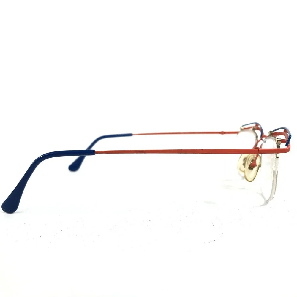 Nouvelle Ligne SWING 23 02 Eyeglasses Frames Blue Orange Round Oval Wire Rim 135